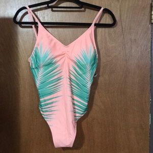Med/large Coral one piece bathing suit